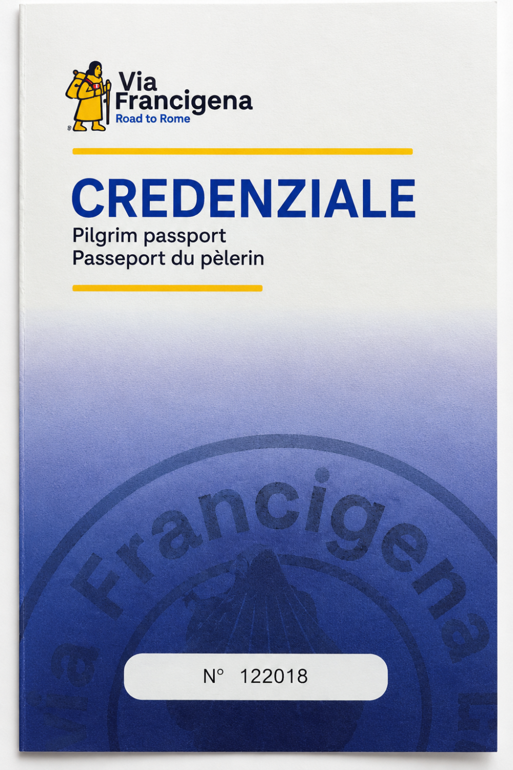 CREDENTIALE OU PASSEPORT DU PÈLERIN AVEC 64 CASES